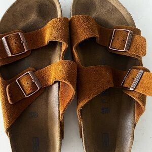 Men’s Birkenstock Arizona Two Strap Suede Sandals